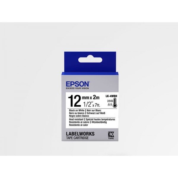 Cinta de etiquetas resistente al calor Epson LK-4WBH Cinta de etiquetas resistente al calor Epson LK-4WBH