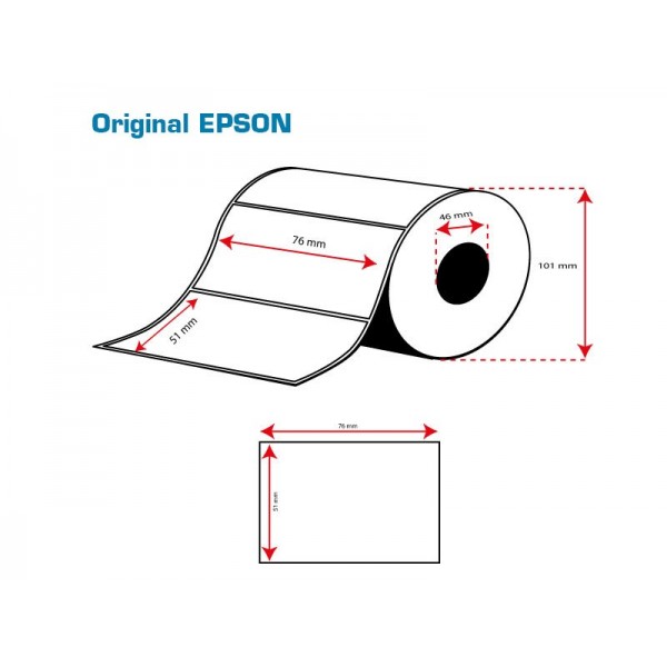 ROLLO Etiquetas Inkjet Mate Premium 76mmx 51mm ( 650 Etiq.)