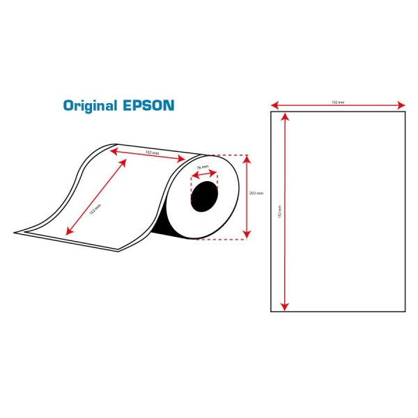 ROLLO Etiquetas Inkjet Alto Brillo 102mmx152mm ( 800 Etiq.)