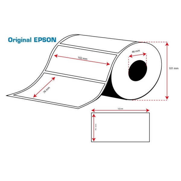 ROLLO Etiquetas Inkjet Mate Premium 102mmx 76mm ( 440 Etiq.)