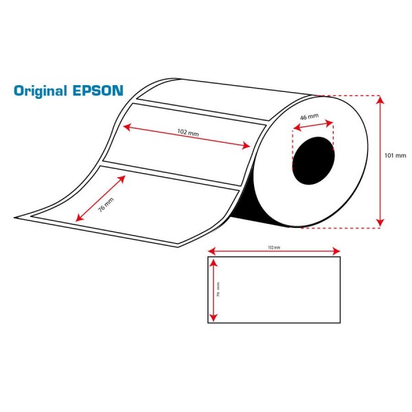 ROLLO Etiquetas Inkjet Alto Brillo 102mmx 76mm ( 415 Etiq.)