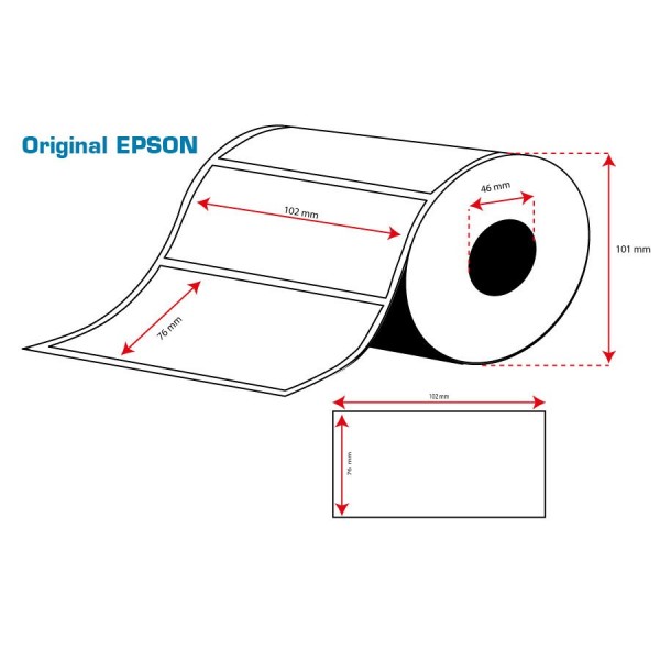 ROLLO Etiquetas Inkjet Mate PE 102mmx 76mm ( 365 Etiq.) ROLLO Etiquetas Inkjet Mate PE 102mmx 76mm ( 365 Etiq.)