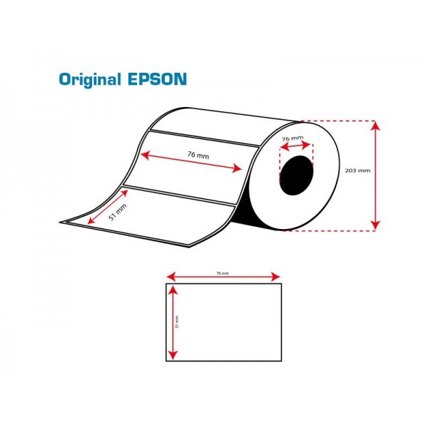 ROLLO Etiquetas Inkjet Mate Premium 76mmx 51mm (2310 Etiq.)