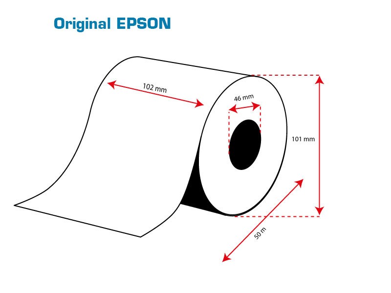 ROLLO Papel Mate Premium Continuo 102mmx 50m ( 50 m.) - Lara Etiquetado