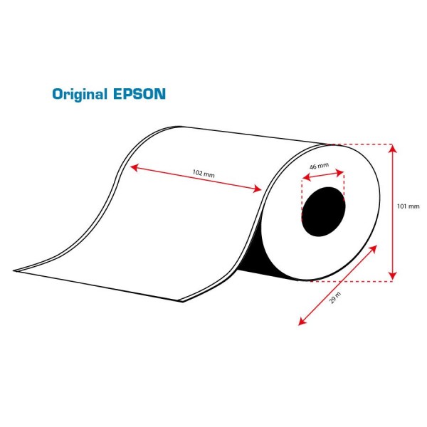 ROLLO Etiquetas Inkjet Mate PE Continuo 102mmx 29m ( 29 m.) ROLLO Etiquetas Inkjet Mate PE Continuo 102mmx 29m ( 29 m.)
