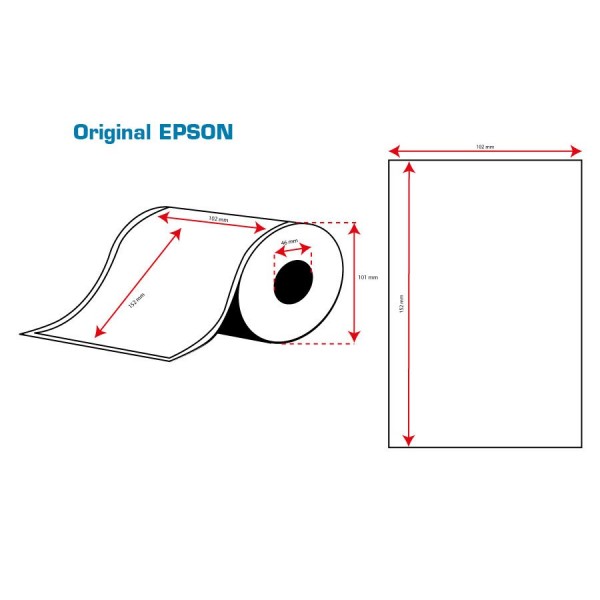 ROLLO Etiquetas Inkjet Mate PE 102mmx152mm ( 185 Etiq.) ROLLO Etiquetas Inkjet Mate PE 102mmx152mm ( 185 Etiq.)