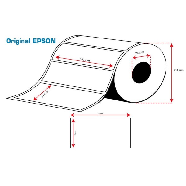 ROLLO Etiquetas Inkjet Mate PE 102mmx 51mm (2310 Etiq.) ROLLO Etiquetas Inkjet Mate PE 102mmx 51mm (2310 Etiq.)