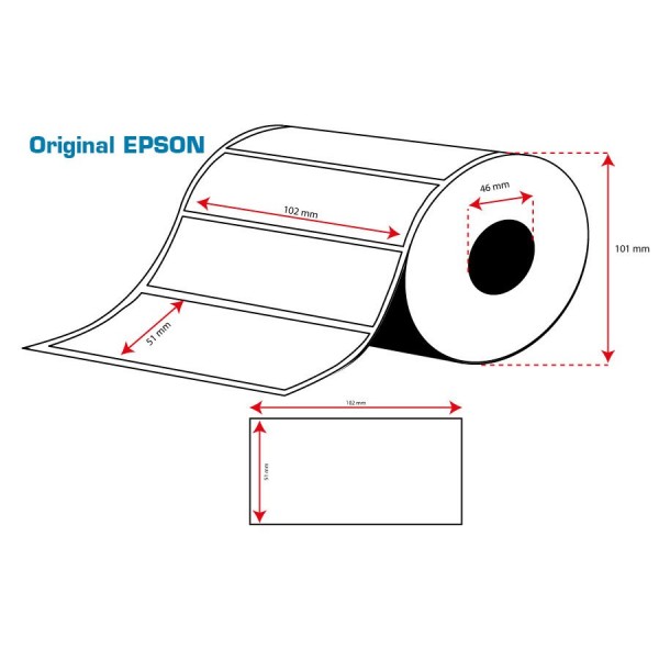 ROLLO Etiquetas Inkjet Mate Premium 102mmx 51mm ( 650 Etiq.)