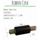 ROLLO RIBBON 055x076 NEGRO CERA