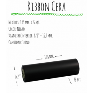 ROLLO RIBBON 105x076 NEGRO CERA