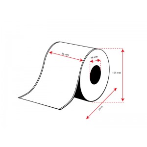 ROLLO Etiquetas Inkjet Mate PP Continuo 51mmx 29m ( 29 m.)