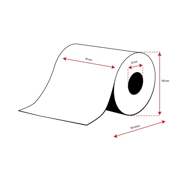 Rollo Cartulina Inkjet Mate Continuo 85mmx90m ( 90 m.)