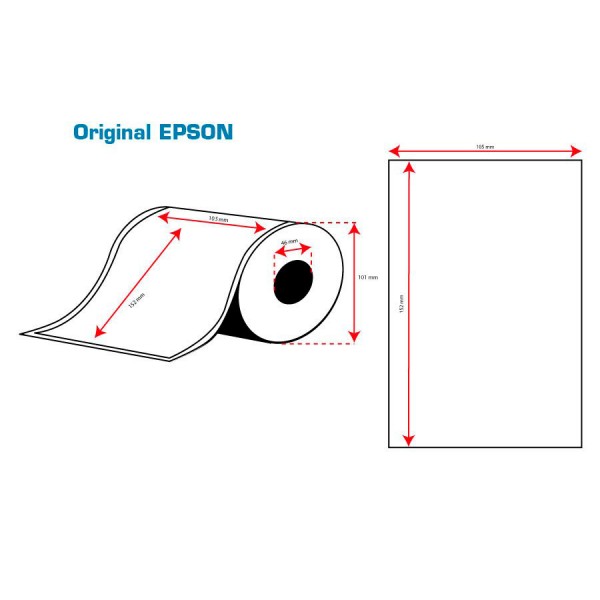 ROLLO Etiquetas Inkjet Mate PP Premium 105mmx152mm ( 185 Etiq.) ROLLO Etiquetas Inkjet Mate PP Premium 105mmx152mm ( 185 Etiq.)
