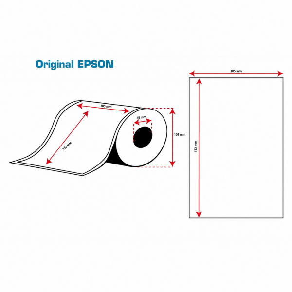 ROLLO Etiquetas Inkjet Mate PP Premium 105mmx152mm ( 185 Etiq.) ROLLO Etiquetas Inkjet Mate PP Premium 105mmx152mm ( 185 Etiq.)