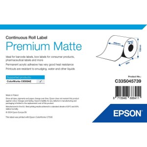 ROLLO Papel Mate Premium Continuo 203mmx 60m ( 60 m.)