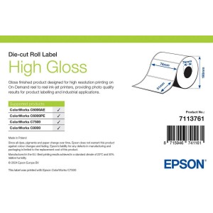 ROLLO Etiquetas Inkjet Alto Brillo 76mmx 51mm (2310 Etiq.)