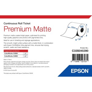 ROLLO Papel Mate Premium Continuo 102mmx 50m ( 50 m.)