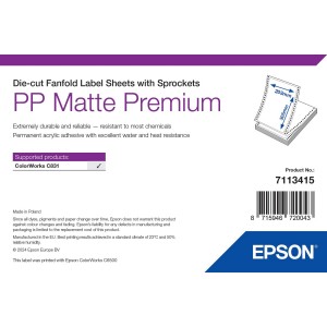 ZIG-ZAG Etiquetas Inkjet Mate PP Premium 203mmx305mm ( 500 Etiq.)