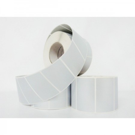 Rollo Etiquetas Poliester Plata 61mmx 37mm ( 1000 Etiq.)