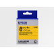 Cinta Color Pastel Epson LK-2YBP Negro/Amarillo 6mm (9 m)