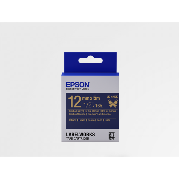Cinta Satinada de Etiquetas Epson LK-4HKK Oro/Azul Marino 12 mm (5 m) Cinta Satinada de Etiquetas Epson LK-4HKK Oro/Azul Marino 12 mm (5 m)