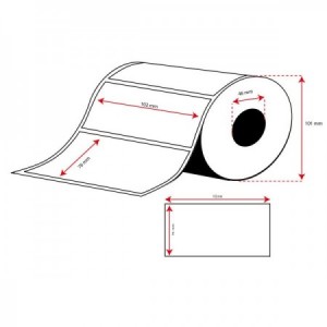 Rollo Etiquetas Inkjet Mate 102mmx 76mm ( 440 Etiq.)