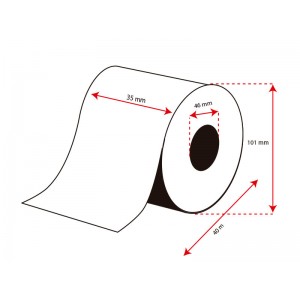 Rollo Etiquetas Inkjet Papel Mate Continuo 35mmx 50m ( 50 m.)