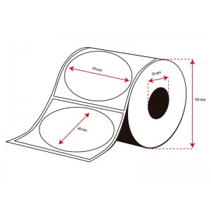 Rollo Etiquetas Inkjet Alto Brillo 44mm diámetro (2000 Etiq.)